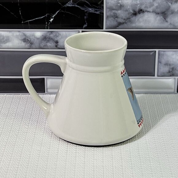 VINTAGE Cape Shore Inc. FISH Ceramic Travel Coffee Mug White Tapered Trout Bass - Picture 3 of 13